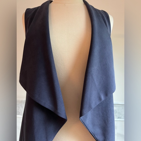 Anthropologie Elevenses Back Bow Detail Navy Vest Sz S - Picture 4 of 11